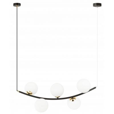 Emibig Lampa wisząca RITZ 5 BL OPAL E14 10W MAX LED 1298/5 (1298/5)